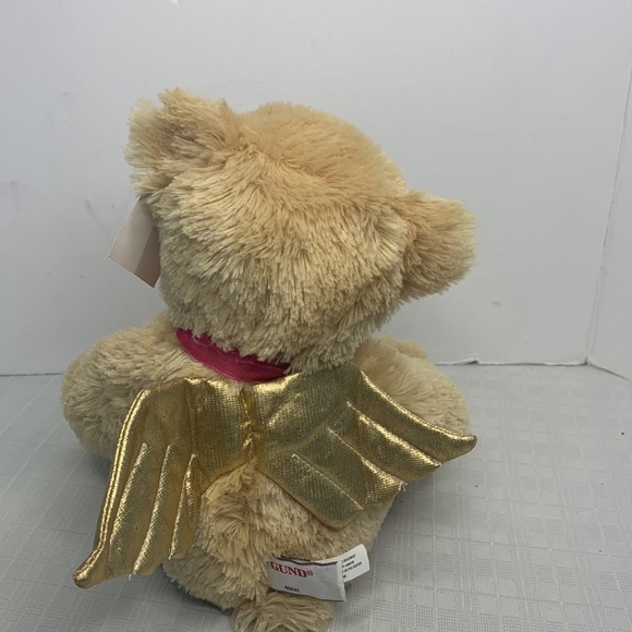 GODIVA 2009 GUND TEDDY BEAR WITH WINGS in gold - Picture 3 of 9